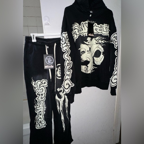 Hellstar records tracksuit set Sweatpants and hoodie! - Picture 1 of 5